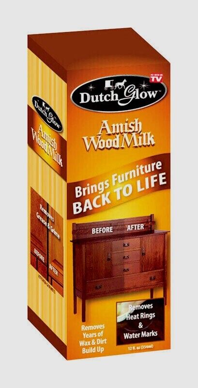 NEW 12oz Dutch Glow AMISH WOOD MILK Brings Back Restores Cleans Furniture Polish