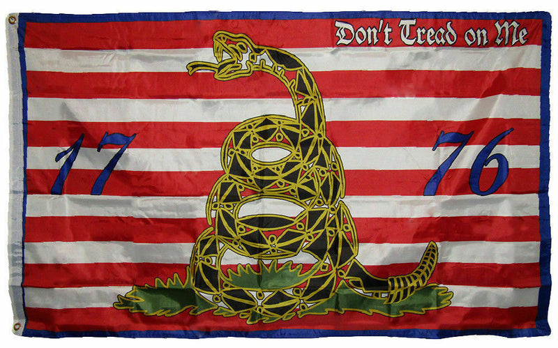 3X5 Navy Jack Gadsden Culpeper Tea Party 1776 Molon Come And Take It Flag 100D