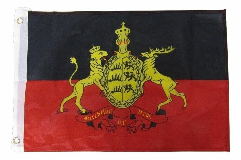 12X18 12''X18'' Kingdom Of Wurttemburg Rough Tex Knitted Flag Banner Grommets