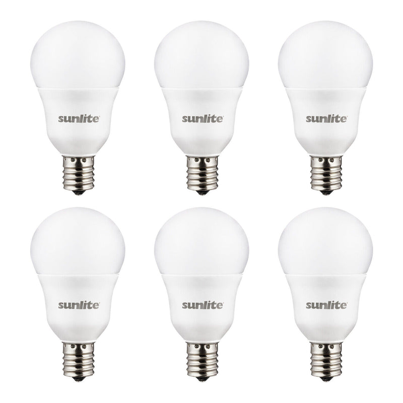 LED 15W Light Bulb, 6W(40W=) E17 Base, Frosted Finish, 30K Warm White - 6 Pack