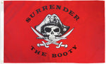 2'x3' Surrender The Booty Flag Jolly Roger Pirate Skull Outdoor Banner 2x3 100D