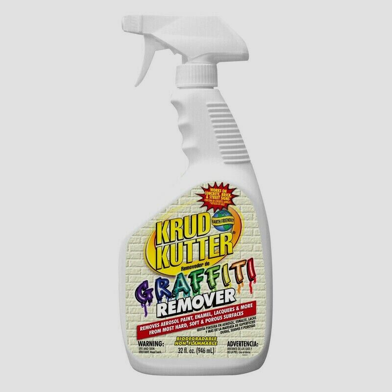 Krud Kutter GRAFFITI REMOVER Remove Aerosol Paint Enamel Marker Crayon Wall 32oz