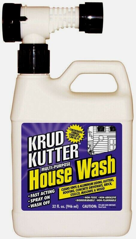 Krud Kutter HOUSE WASH 32oz Multi-Purpose Spray On Wash Off Non-Toxic HW32H4 NEW