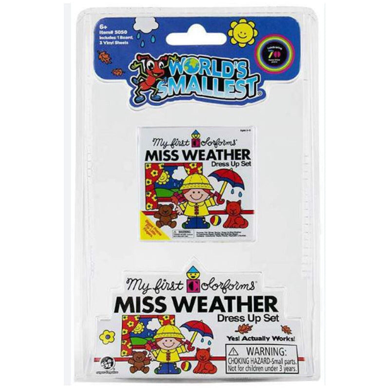Super Impulse World's Smallest My First Colorforms Miss Weather Dress Up Set NEW