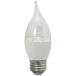 LED CA12 Clear Chandelier Light Bulb 7W(60W=) E26 Base 2700K Soft White - 6 Pack