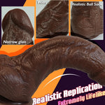 Realistic Silicone Dildo with Suction Cup Thick Dong for Women