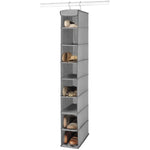 8 Section Hanging Shoe Shelves, Grey