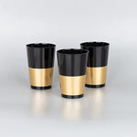 Disposable 12 Oz Black Plastic Tumblers For Partys Weddings