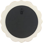 Decorative 9 Ivory Round Floral Ceramic Accent Wall Mirror