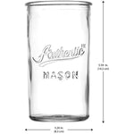 Set Of 4 Authentic Mason Vintage Glassware Clear Glass Tumblers For Cocktails