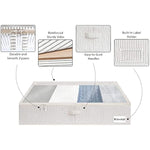 Under Bed Storage Containers with Zippers for Cloths & Blankets