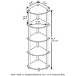 5 Tier Corner Display Rack Multipurpose Shelving Unit