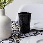 Disposable 12 Oz Black Plastic Tumblers For Partys Weddings