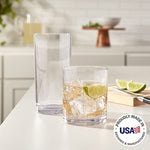 Classic 8 Piece Premium Quality Plastic Tumblers In Clear