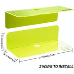 Floating Hanging Shelves with Cable Clips for Bedroom & Gaming Room - Set Of 2