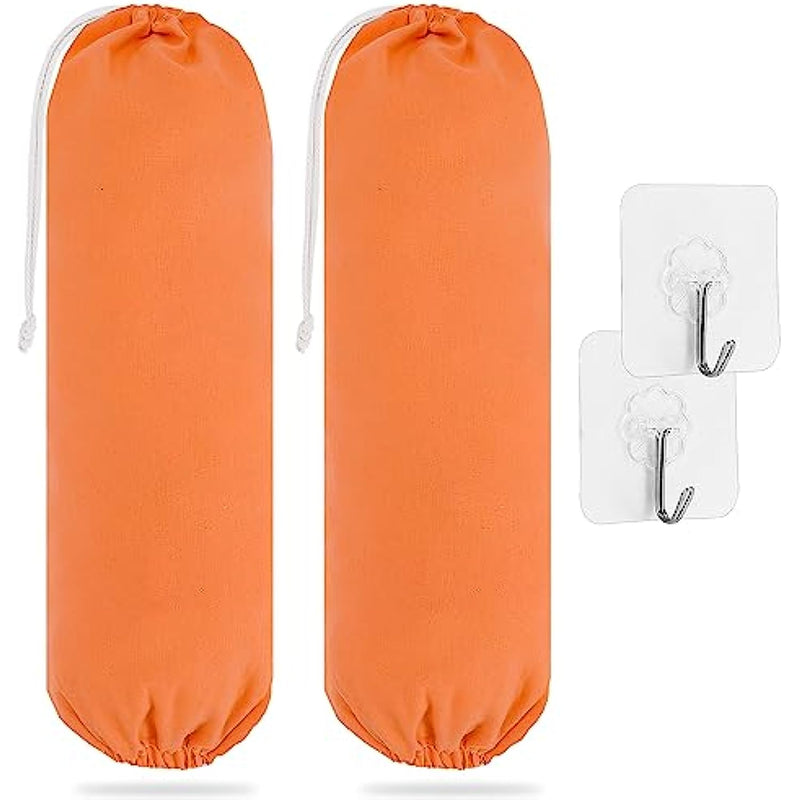 2Pcs Reusable Plastic Bag Organizer Wall Mount