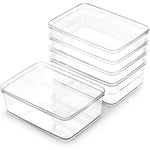 Built-In Handles Clear Storage Containers for Pantry & Home Organization