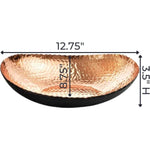 Modern Fruit Bowl Metal Hand Hammered Bowl Decor Black Copper Finish 3 5 Quarts