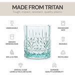 Shatterproof Tritan Plastic Short Tumbler Set Of 4 13Oz