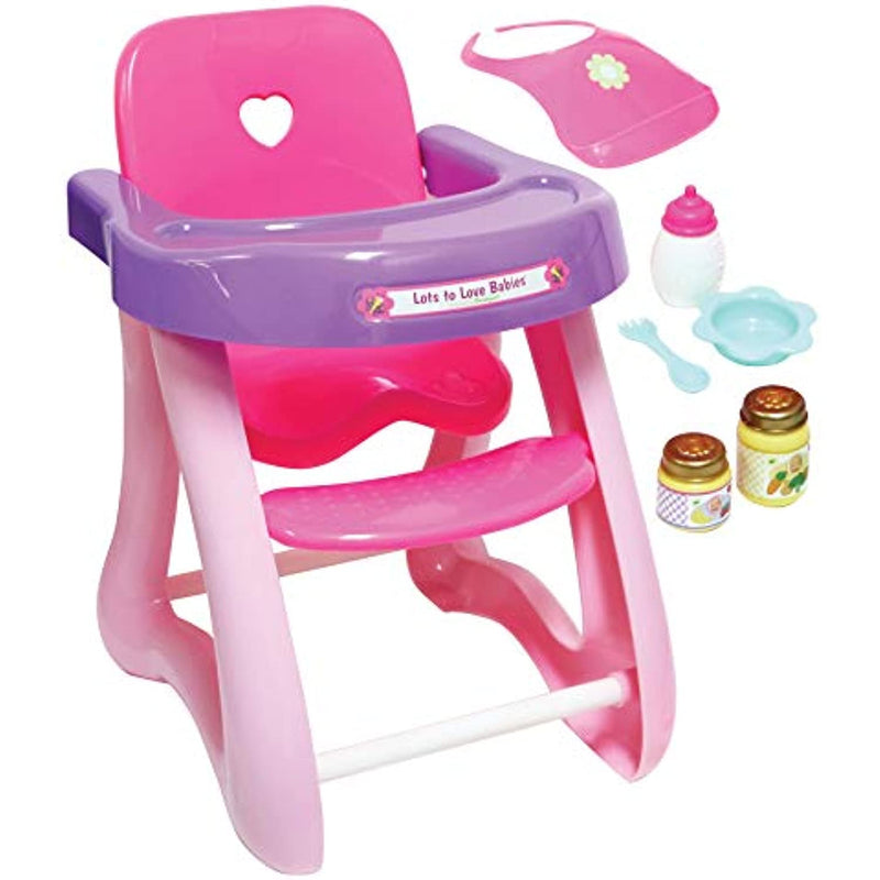 Baby Doll With Sturdy High Chair And Play Accessories Ages 2 Pink