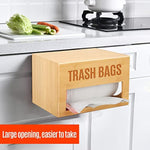 Bamboo Trash Bag Dispenser Wall Mount