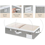 Under Bed Storage Containers with Zippers for Cloths & Blankets