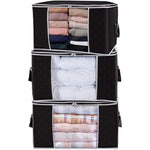 Storage Bag Organizer with Reinforced Handle Thick Fabric for Comforters