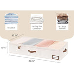 Under Bed Storage Containers with Zippers for Cloths & Blankets