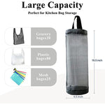Mesh Grocery Bag Holder Hanging Storage Bag Dispenser