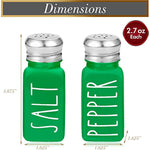 Stainless Steel Lid Glass Salt and Pepper Shakers