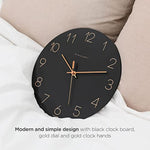 12” Non-Ticking Silent Battery Operated Decorative Wall Clock