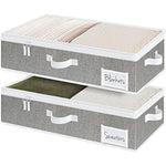 Under Bed Storage Containers with Zippers for Cloths & Blankets