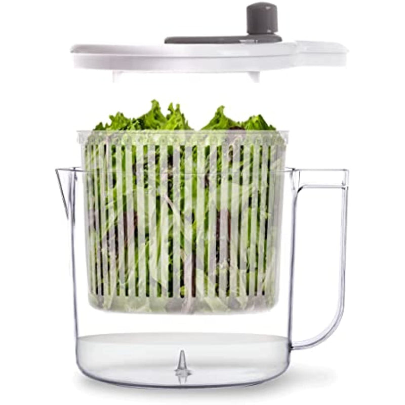 Small Manual Lettuce Spinner With Built In Draining System