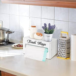 Bamboo Trash Bag Dispenser Wall Mounted