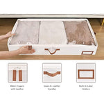Under Bed Storage Containers with Zippers for Cloths & Blankets