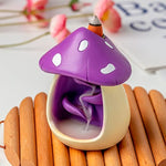 Cute Mushroom Incense Holder with 60 Incense Cones