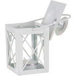 Luminous Metal Mini Lanterns Vintage Teal Light Candle Holders White