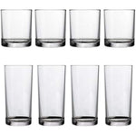 Classic 8 Piece Premium Quality Plastic Tumblers In Clear