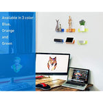 Floating Hanging Shelves with Cable Clips for Bedroom & Gaming Room - Set Of 2