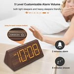 Wooden Digital Alarm Clocks for Bedrooms