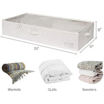Under Bed Storage Containers with Zippers for Cloths & Blankets
