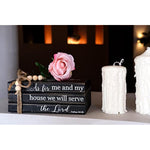 Farmhouse Rustic Wood Decorative Books Stack for Home Coffee Table Living Room