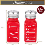 Stainless Steel Lid Glass Salt and Pepper Shakers