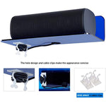 Floating Hanging Shelves with Cable Clips for Bedroom & Gaming Room - Set Of 2