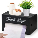 Bamboo Trash Bag Dispenser Wall Mounted