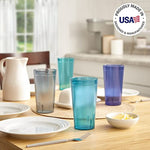 Cafe 20 Ounce Plastic Restaurant Style Lightweight Stackable Beverage Tumblers