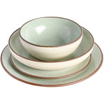 Classic Double Bowl Dinnerware Set Service For 4 16Pcs