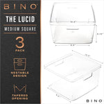 Built-In Handles Clear Storage Containers for Pantry & Home Organization