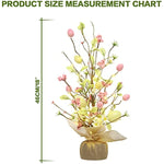 Easter Decorations 18 Inch Pre Lit Easter Egg Tree Tabletop Decor With Delicate Oranments