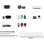 Floating Hanging Shelves with Cable Clips for Bedroom & Gaming Room - Set Of 2